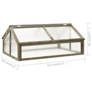 Greenhouse Grey Solid fir wood and transparent panels Medium
