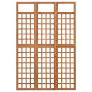 vidaXL 3-Panel Room Divider/Trellis Solid Fir Wood 47.6"x71.1"
