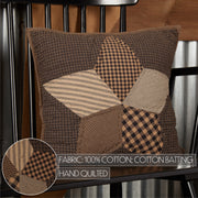 Farmhouse Star Pillow Quilted 16x16