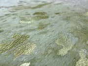 6.5 Ft  Gold Devore Brindled Cowhide Rug