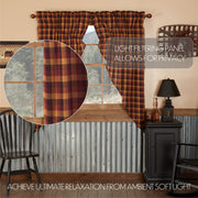 Heritage Farms Primitive Check Prairie Short Panel Set of 2 63x36x18