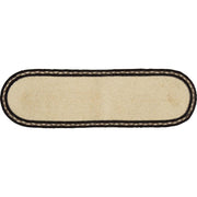 Sawyer Mill Charcoal Poultry Jute Stair Tread Oval Latex 8.5x27