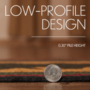 Wyatt Stenciled Bear Jute Stair Tread Oval Latex 8.5x27