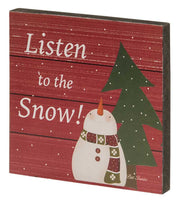 Snowman Kisses Block  (3 Count Assortment)