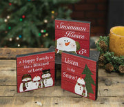 Snowman Kisses Block  (3 Count Assortment)