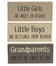 Little Boys, Little Girls Blocks - Farmhouse Colors (3 Count Assortment)