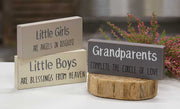 Little Boys, Little Girls Blocks - Farmhouse Colors (3 Count Assortment)