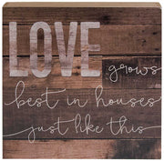 Love Grows Best Box Sign