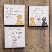 Cat Attitude Block  (3 Count Assortment)