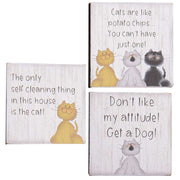 Cat Attitude Block  (3 Count Assortment)