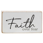 Faith Over Fear Rectangular Block  (3 Count Assortment)