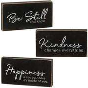 Kindness Changes Everything Wooden Block  (3 Count Assortment)