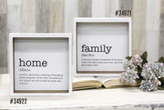 Family Definition Shadow Box Sign