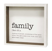 Family Definition Shadow Box Sign