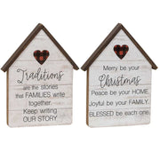 Merry Be Buffalo Check Heart House  (2 Count Assortment)