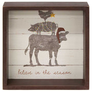 Believe in the Season Box Sign  (2 Count Assortment)