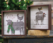 Believe in the Season Box Sign  (2 Count Assortment)