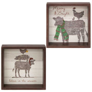 Believe in the Season Box Sign  (2 Count Assortment)