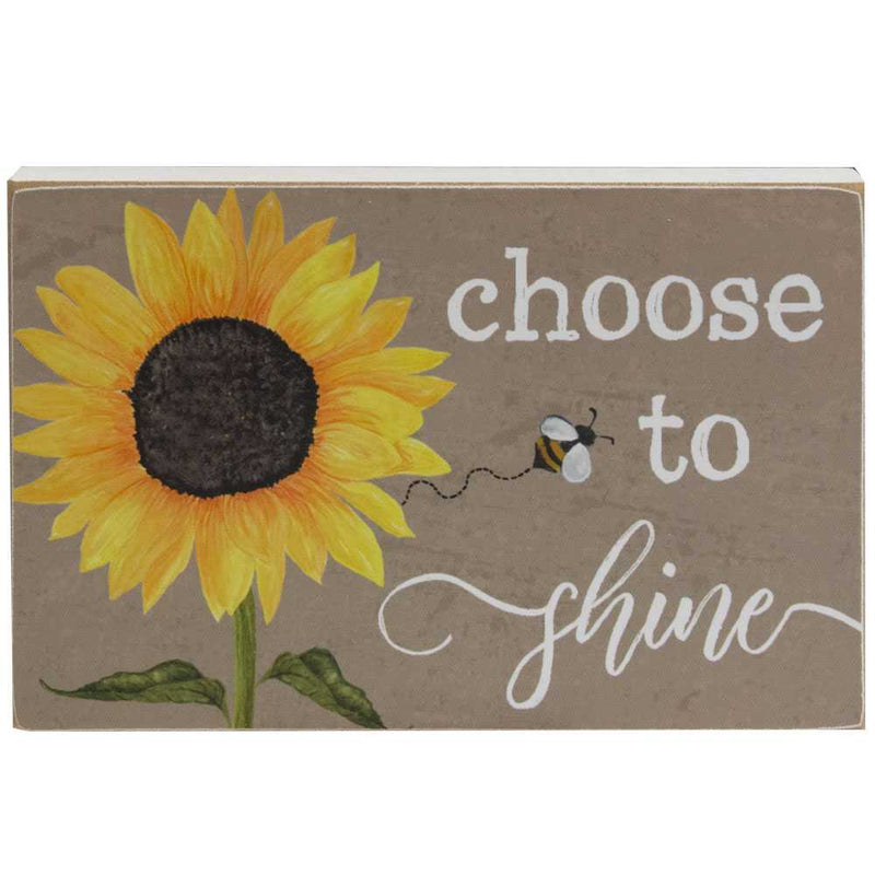 Choose to Shine Sunflower Block