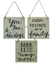 Doggie Sayings Sign Ornaments (Set of 3)