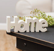 Wooden "Home" Block, Cream