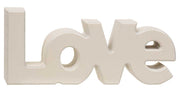 Wooden "Love" Block, Cream