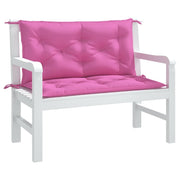 Garden Bench Cushion Set of 2 Pink Polyester 39.4 x 19.7 in