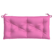 Garden Bench Cushion Set of 2 Pink Polyester 39.4 x 19.7 in