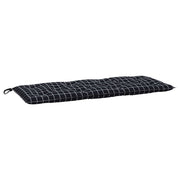 Garden Bench Cushion Set of 2 Black and white check Oxford fabric