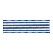 Garden Bench Cushion Set of 2 Blue and White Stripe 100% Polyester