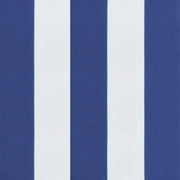 Garden Bench Cushion Set of 2 Blue and White Stripe 100% Polyester