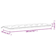 Garden Bench Cushion Set of 2 Blue and White Stripe 100% Polyester