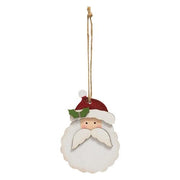 Santa With Holly Ornament