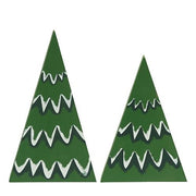 Chunky Snowy Christmas Trees (Set of 2)