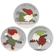 Frolic in the Flakes Gnome Plate  (3 Count Assortment)