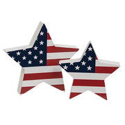 USA Flag Star Sitters (Set of 2)