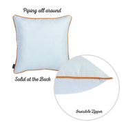 Set of Two Orange and White Give Thanks Throw Pillow Cover