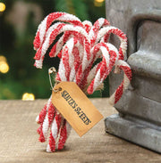 Sparkle Chenille Candy Canes (Set of 12)