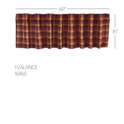 Heritage Farms Primitive Check Valance 16x60