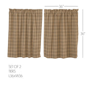 Sawyer Mill Charcoal Plaid Tier Set of 2 L36xW36