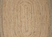 9' Natural Toned Oval Shaped Area Rug