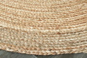 9' Natural Toned Oval Shaped Area Rug