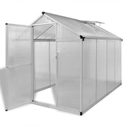 Greenhouse Silver Aluminum frame with polycarbonate panels 49.4 ft