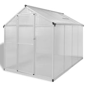 Greenhouse Silver Aluminum frame with polycarbonate panels 49.4 ft