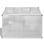 Greenhouse Silver Aluminum frame with polycarbonate panels 49.4 ft