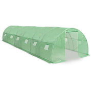 Greenhouse Green PE mesh fabric and galvanized steel 290.6 sq ft