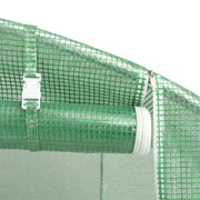 Greenhouse Green PE mesh fabric and galvanized steel 290.6 sq ft