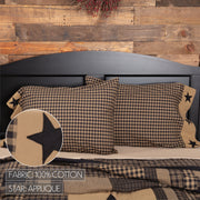 Black Check Star Standard Pillow Case Set of 2 21x30