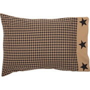 Black Check Star Standard Pillow Case Set of 2 21x30