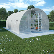 Greenhouse White PE mesh fabric, galvanized steel 145.3ft